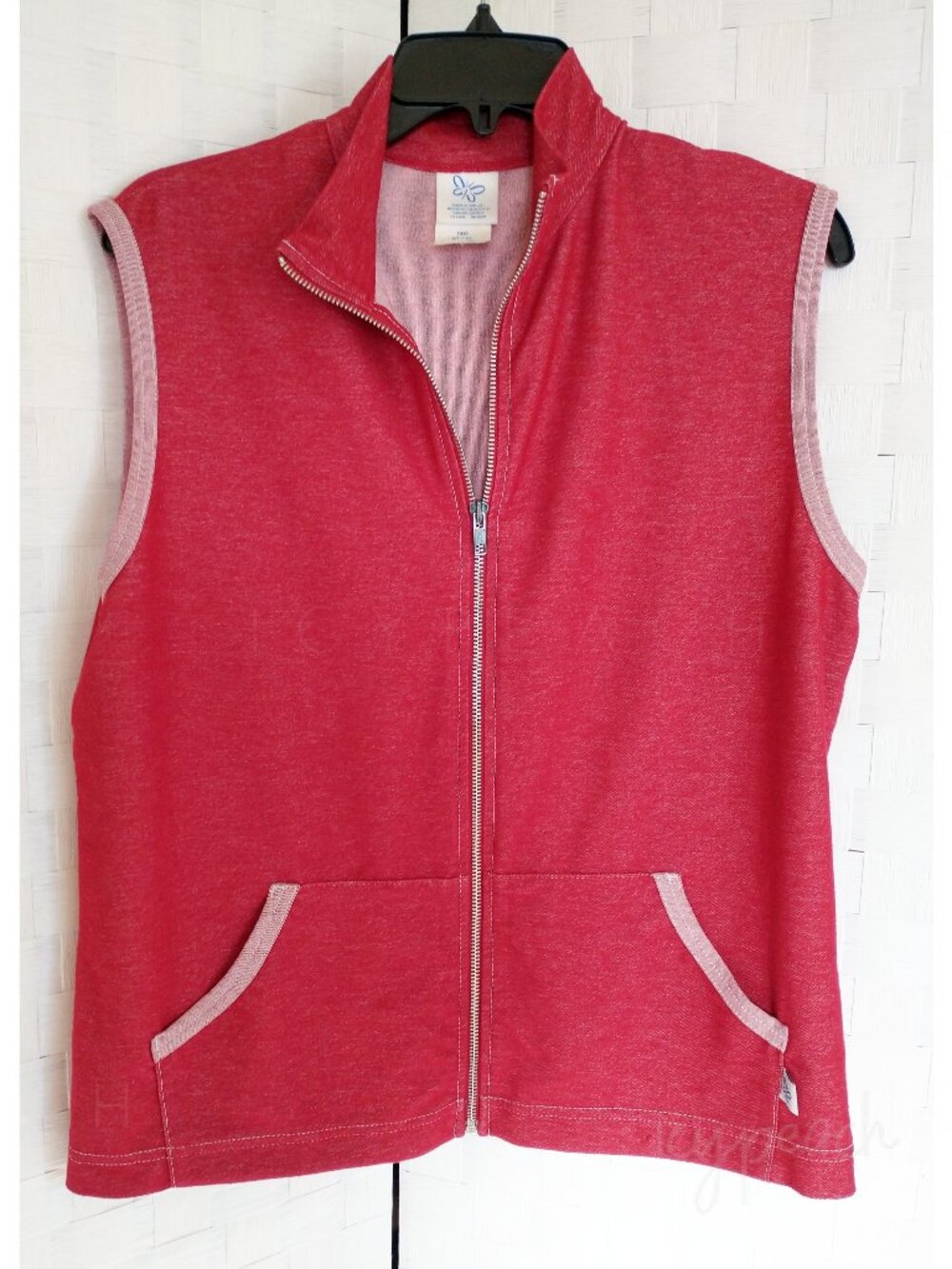 Weekenders Vest Medium Red Vintage 90s Preppy Coastal Grandma Lagenlook Classic